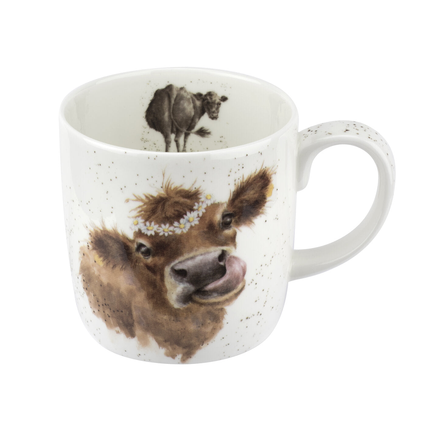 Wrendale Designs Mug - Daisy Chain (Cow), 14oz