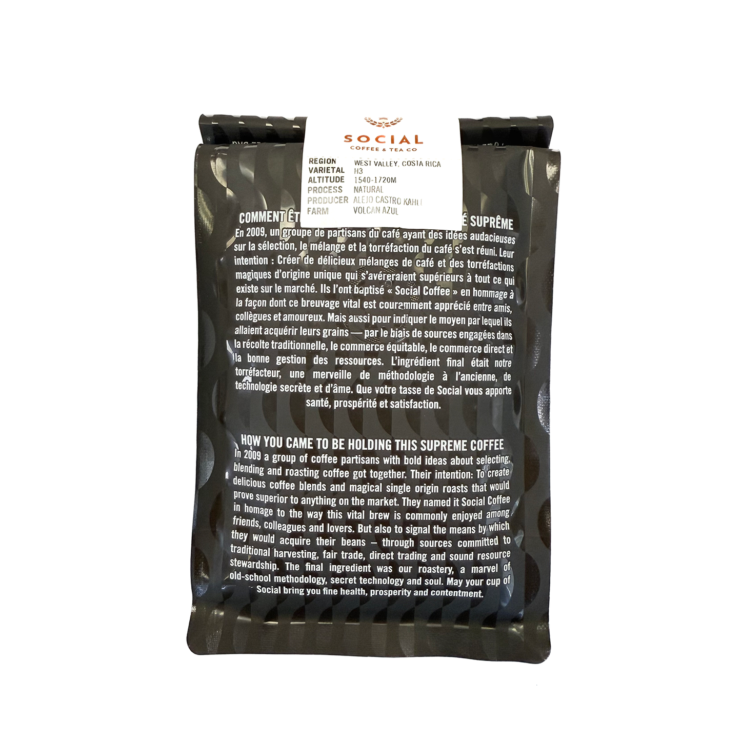 Social Coffee Roasters - Costa Rica Volcan Azul Natural (340g)